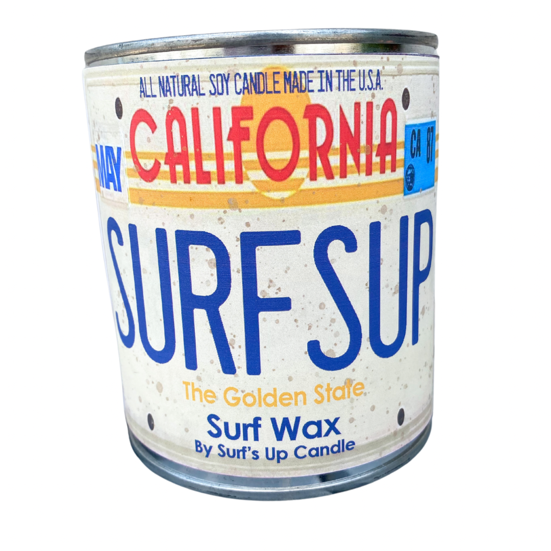 California License Plate Paint Can Candle