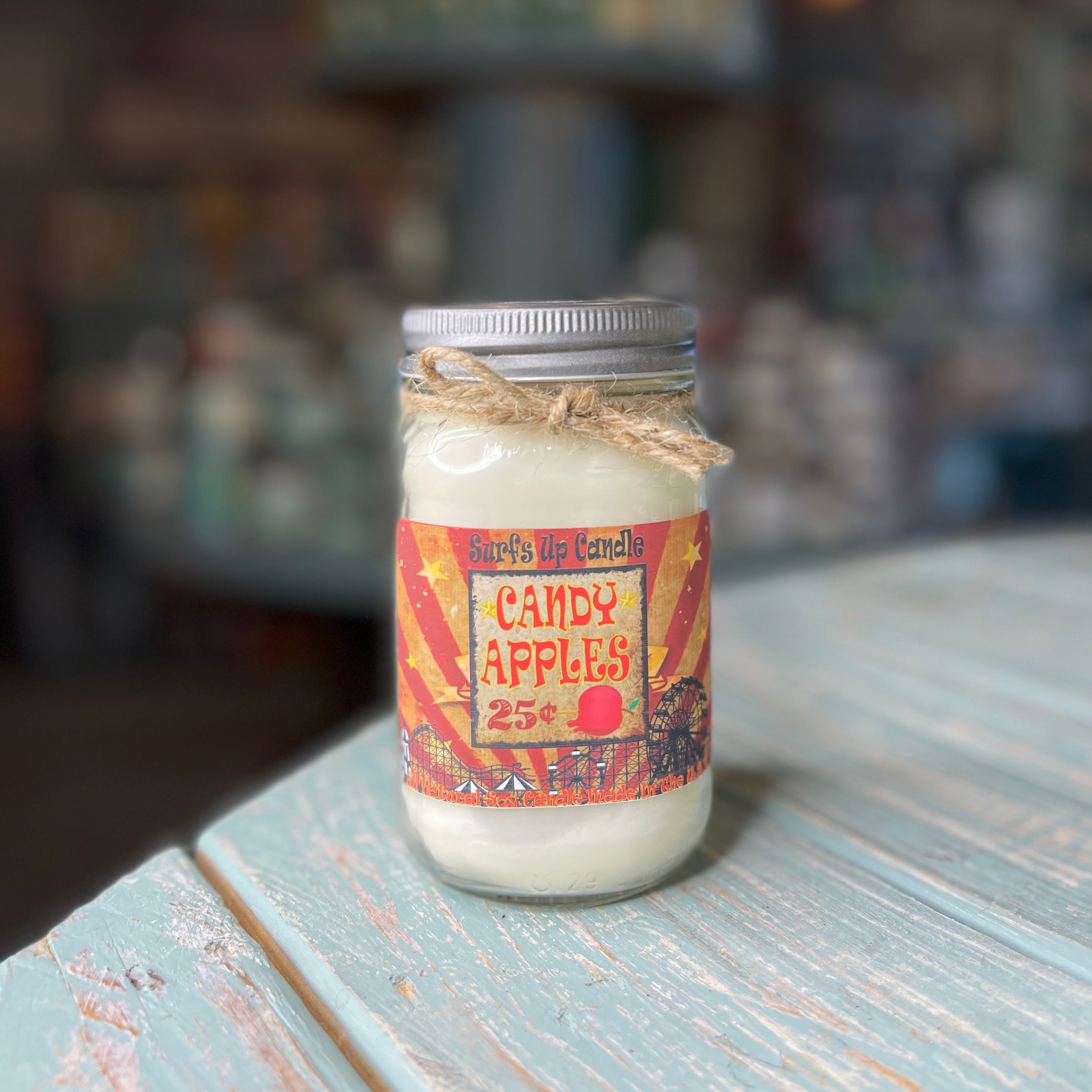 26oz Extra Large Vintage Surf Wax Mason Jar Candle