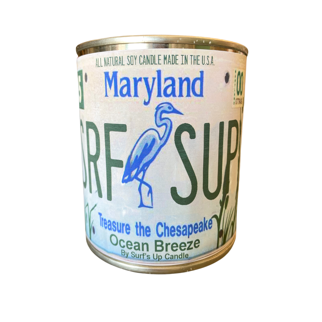 Maryland License Plate Paint Can Candle