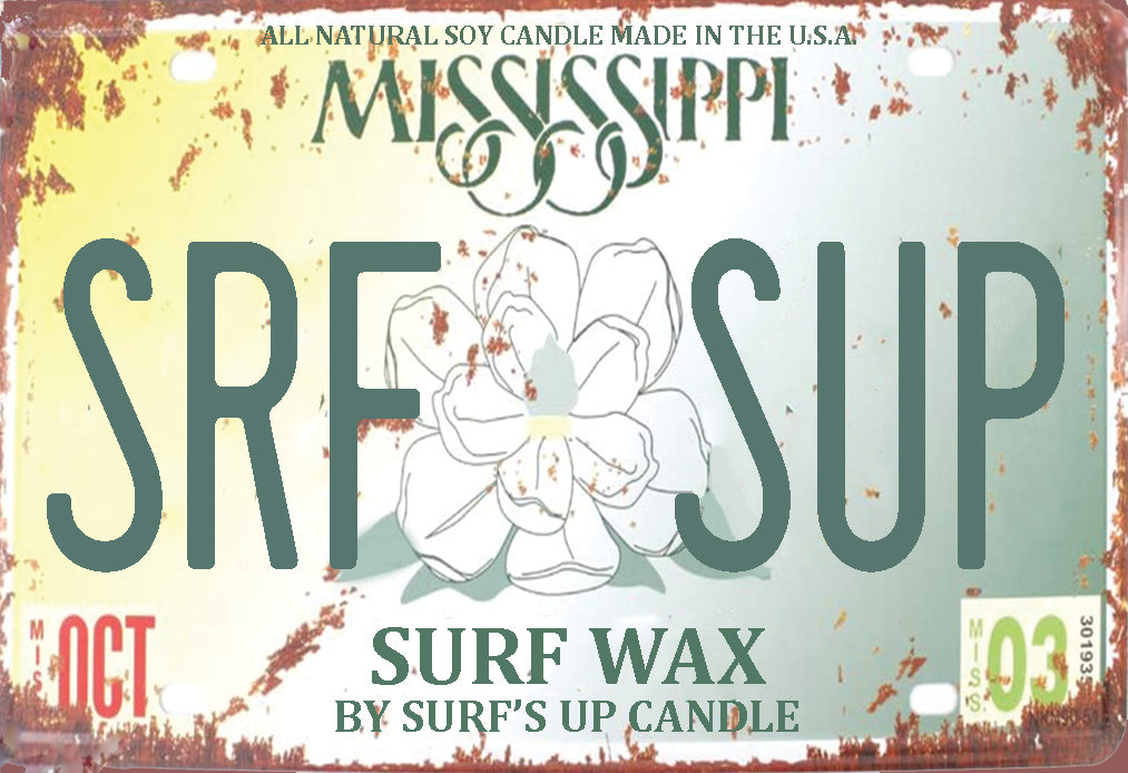 Mississippi License Plate Mason Jar Candle