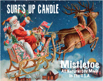 Mistletoe Santa with Sled Paint Can Candle - Vintage Collection