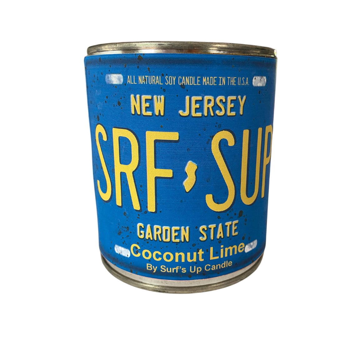 New Jersey License Plate Paint Can Candle