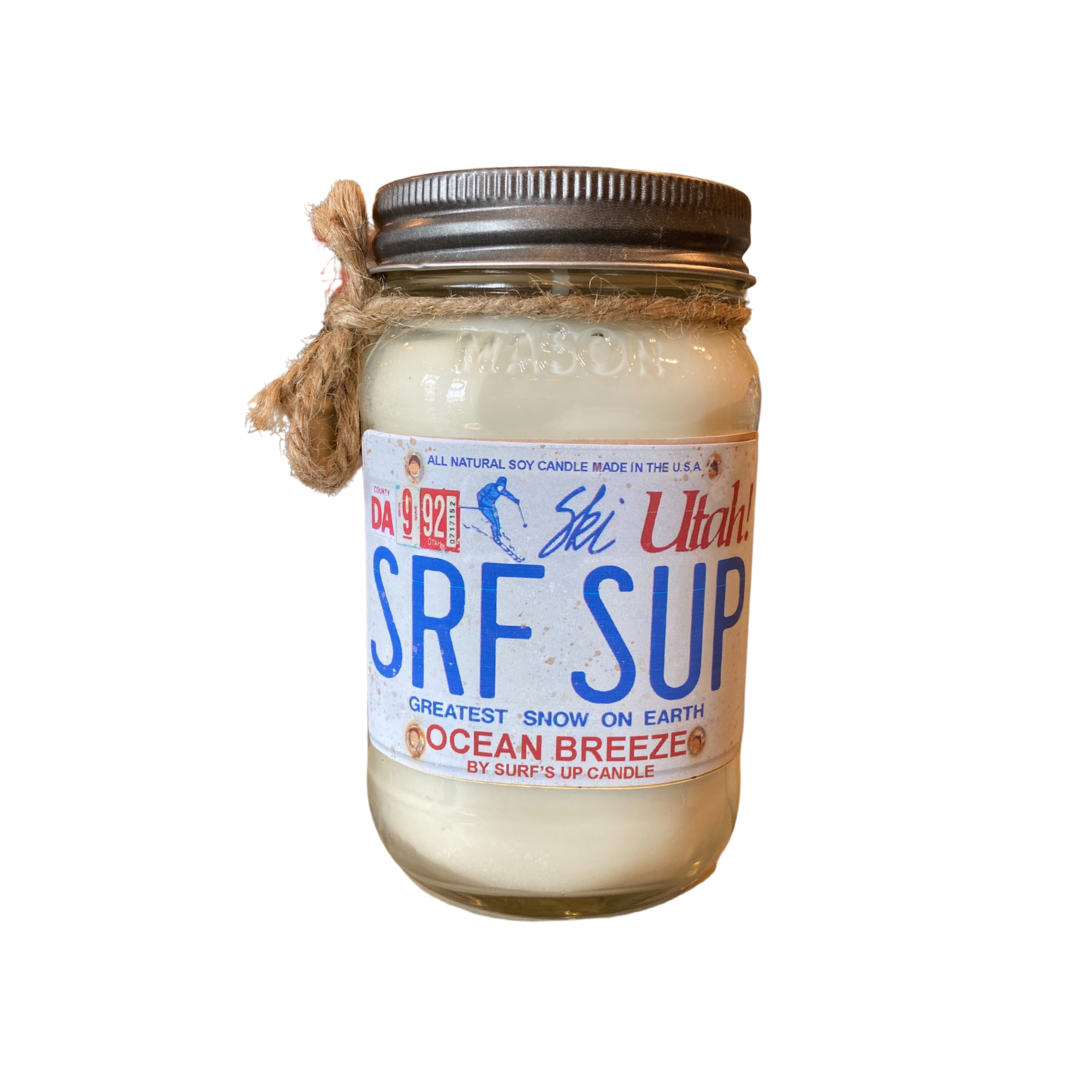 Utah License Plate Mason Jar Candle