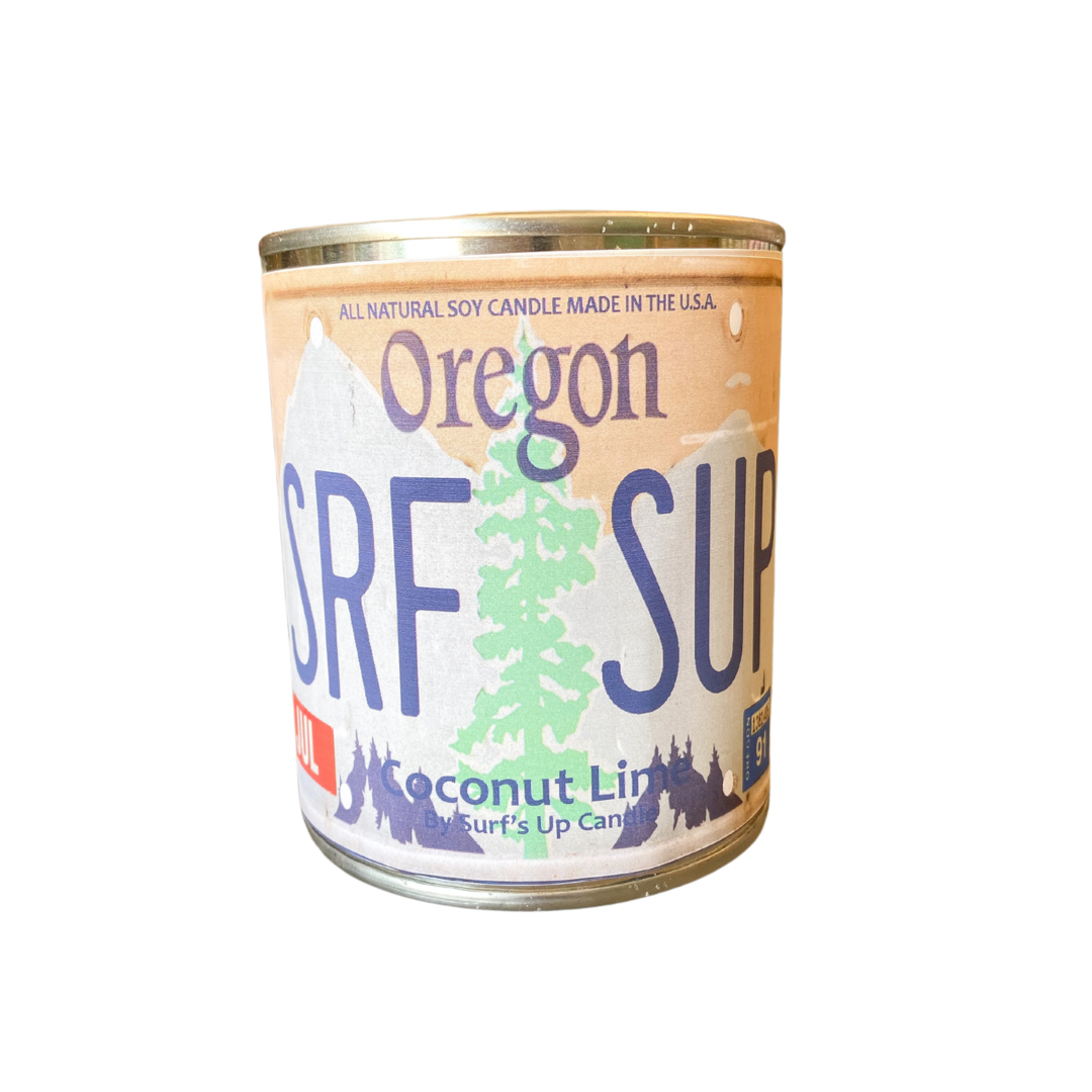 Oregon License Plate Paint Can Candle