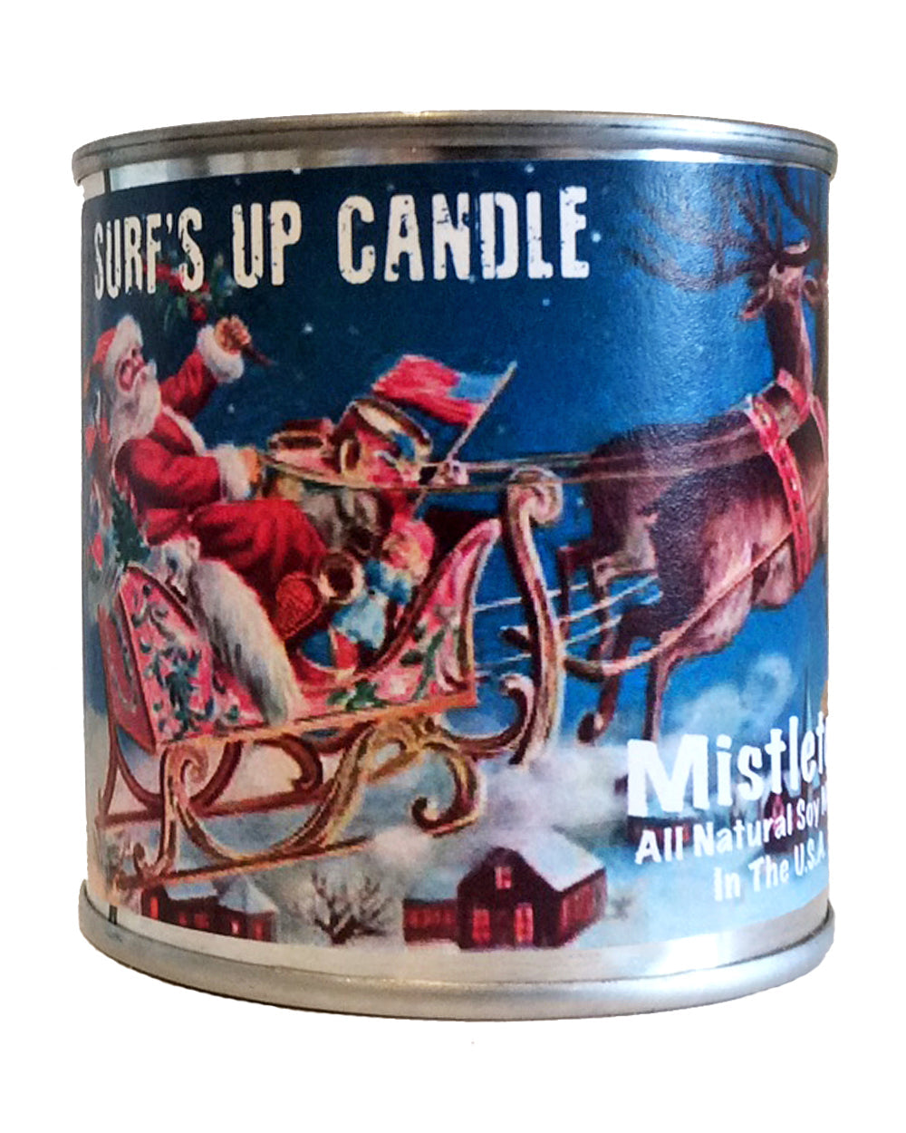 surfs up candle mistletoe soy candle