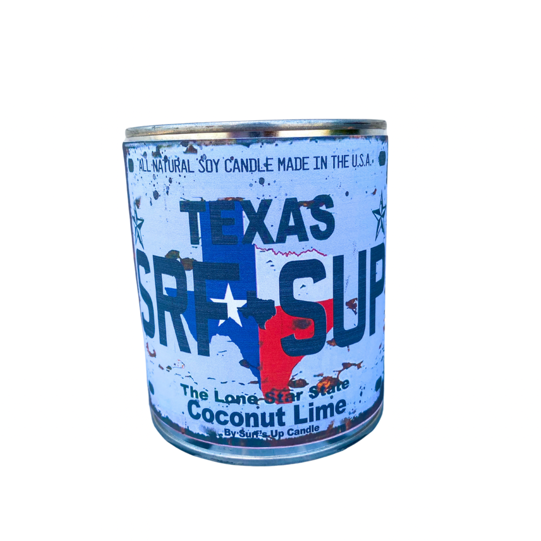 Texas License Plate Paint Can Candle