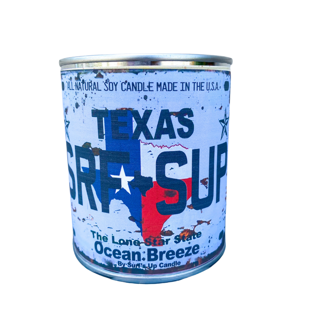 Texas License Plate Paint Can Candle