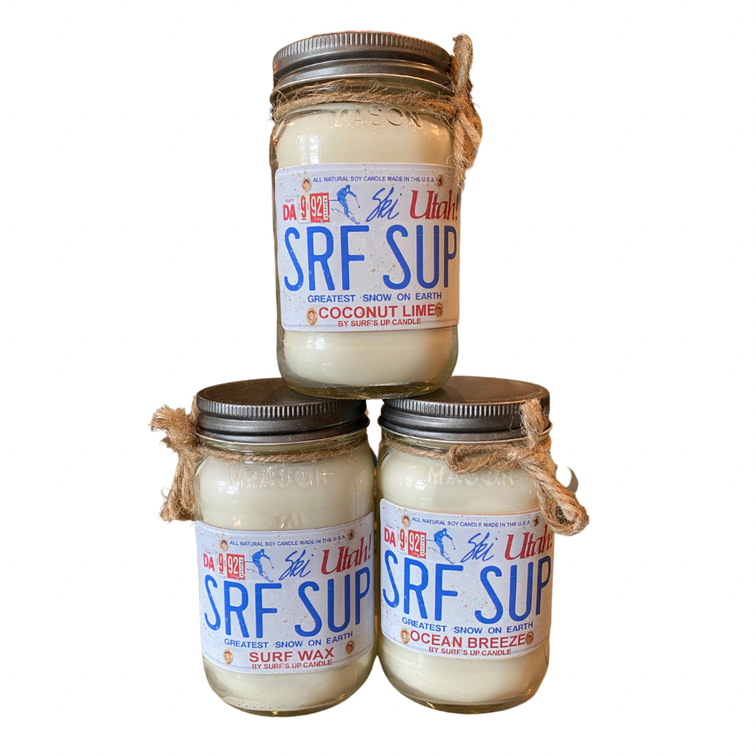 Utah License Plate Mason Jar Candle