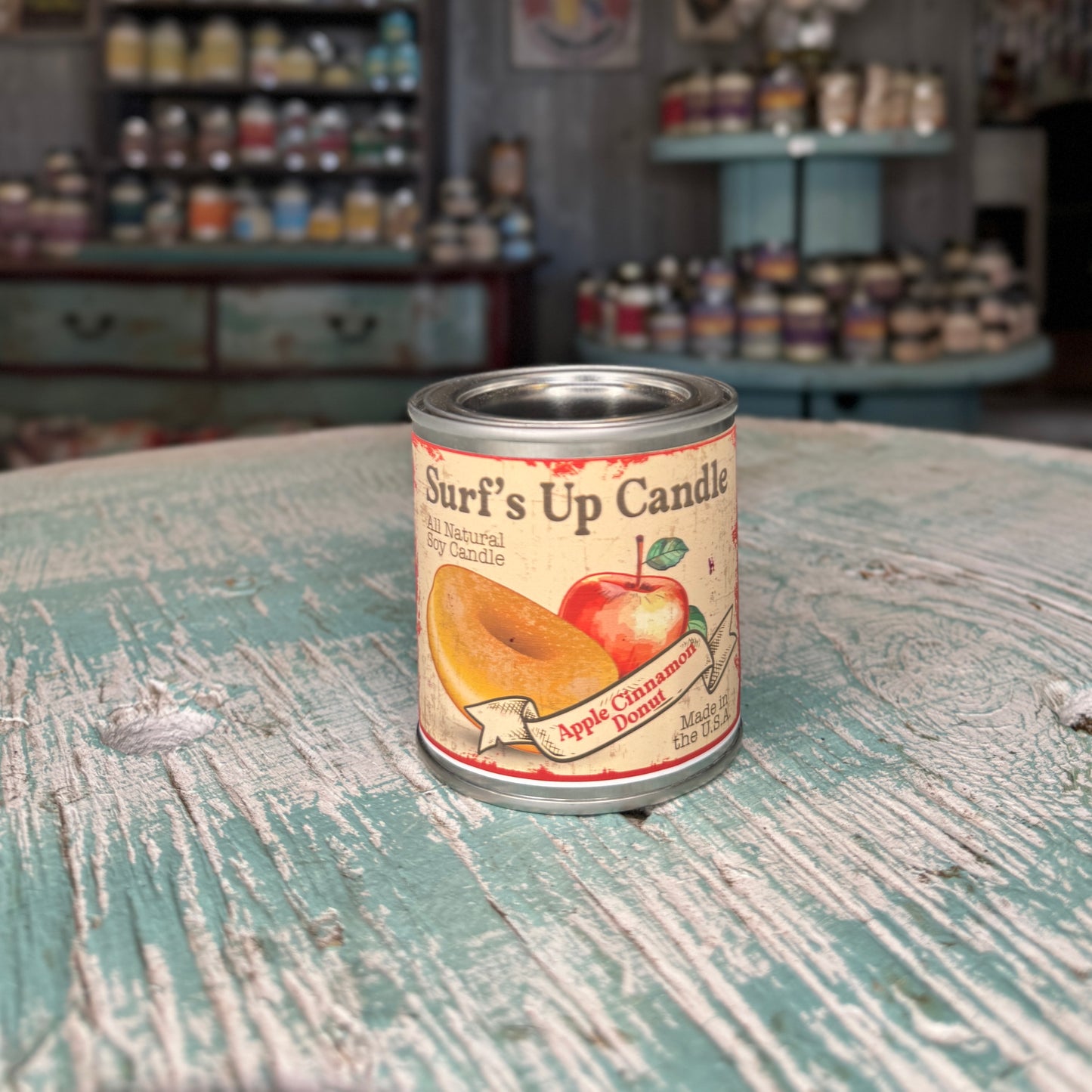 Apple Cinnamon Donut Paint Can Candle - Vintage Collection