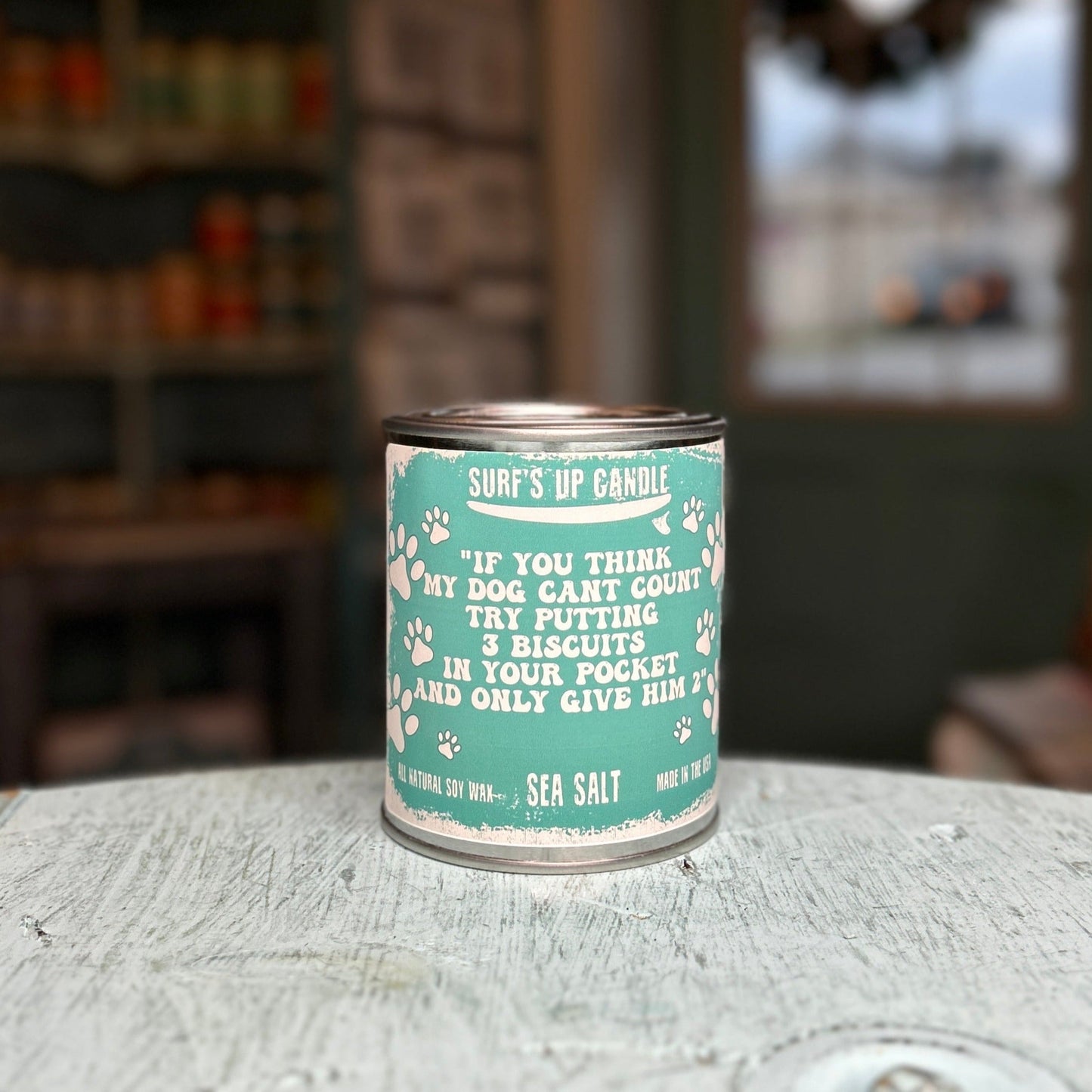 Biscuits Sea Salt Paint Can Candle - Paw-some Scents Collection