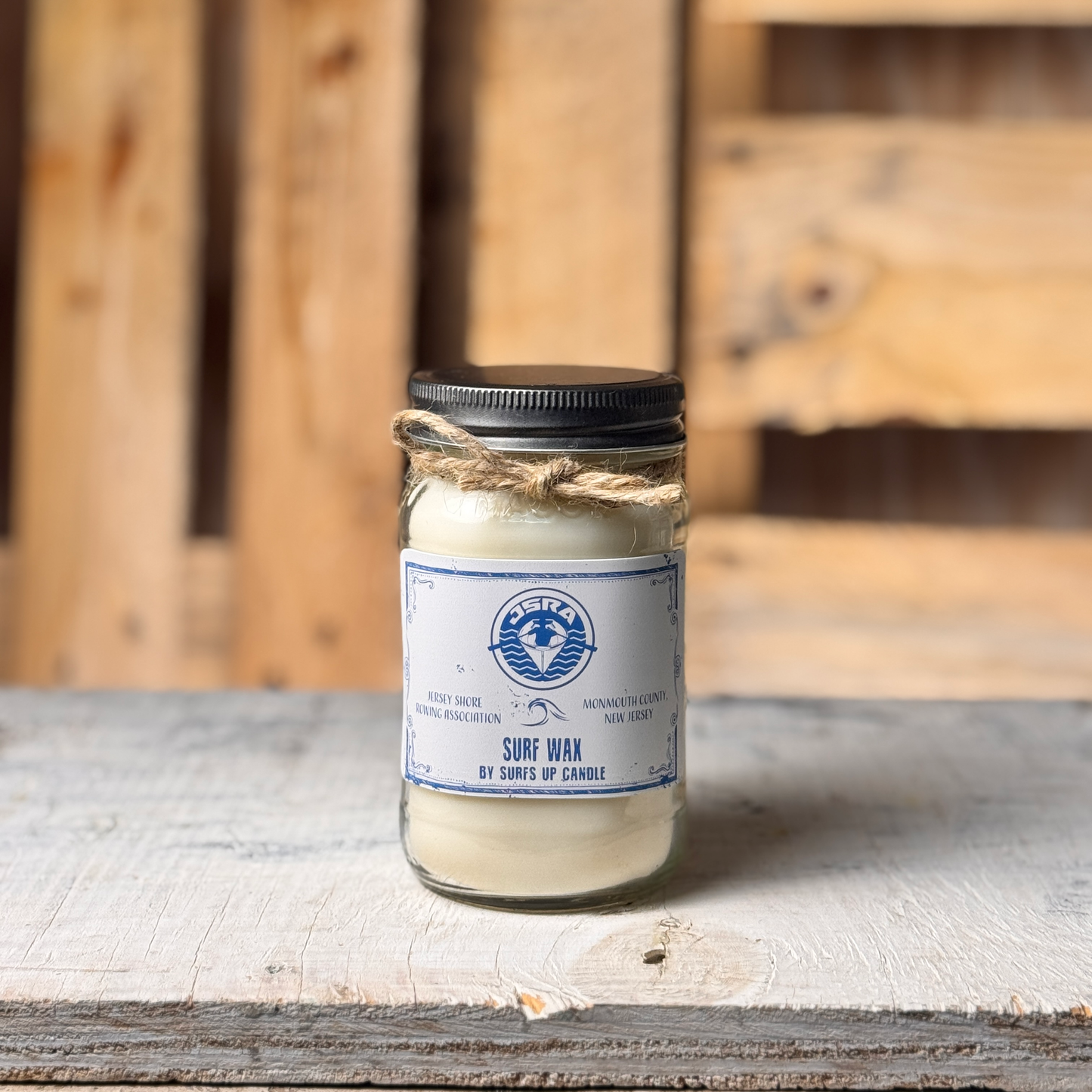 Surf Wax Mason Jar Candle - Jersey Shore Rowing Association