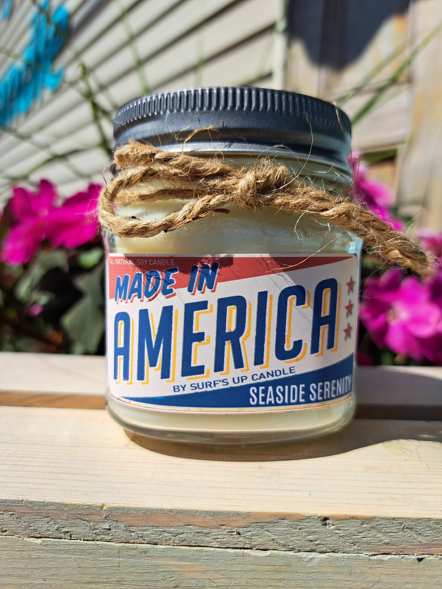 Made In America 8oz Mason Jar - Seaside Serenity