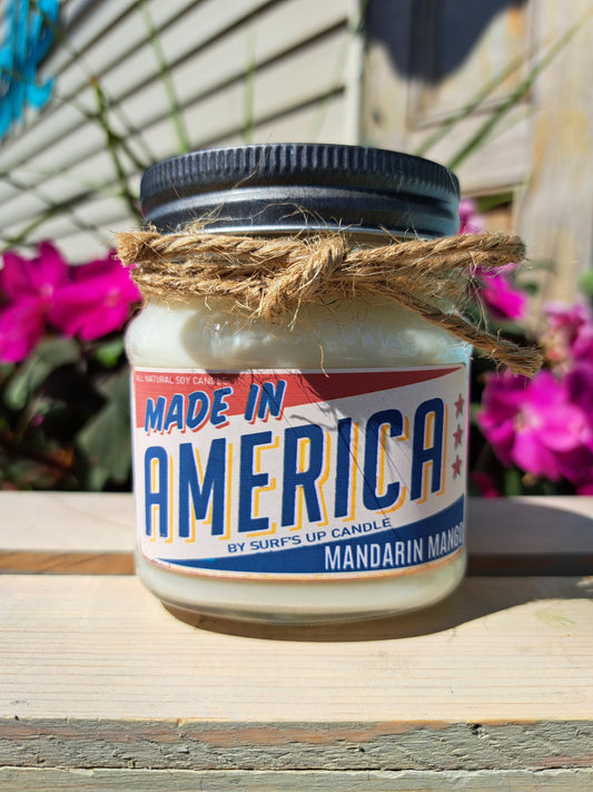 Made In America 8oz Mason Jar - Mandarin Mango