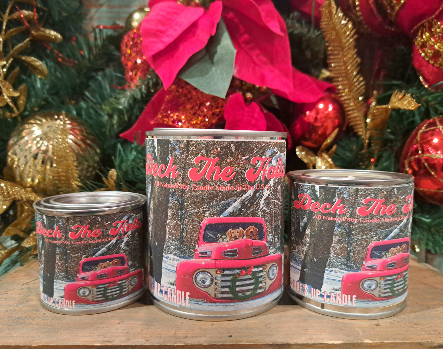 Deck The Halls Paint Can Candle - Vintage Collection