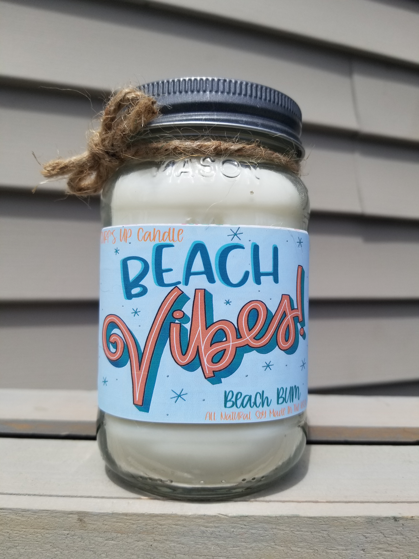 Beach Bum Beach Vibes Mason Jar