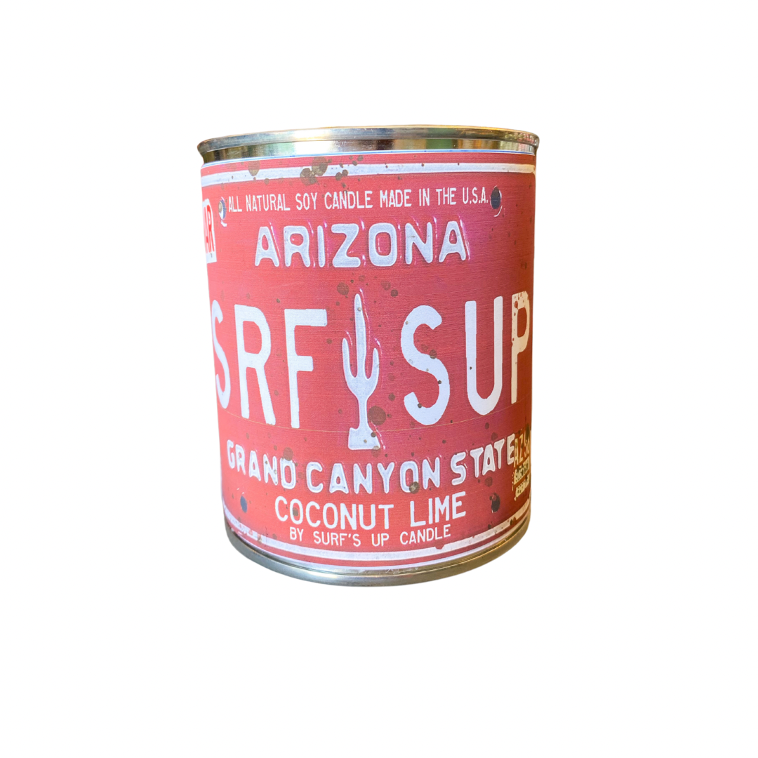 Arizona License Plate Paint Can Candle
