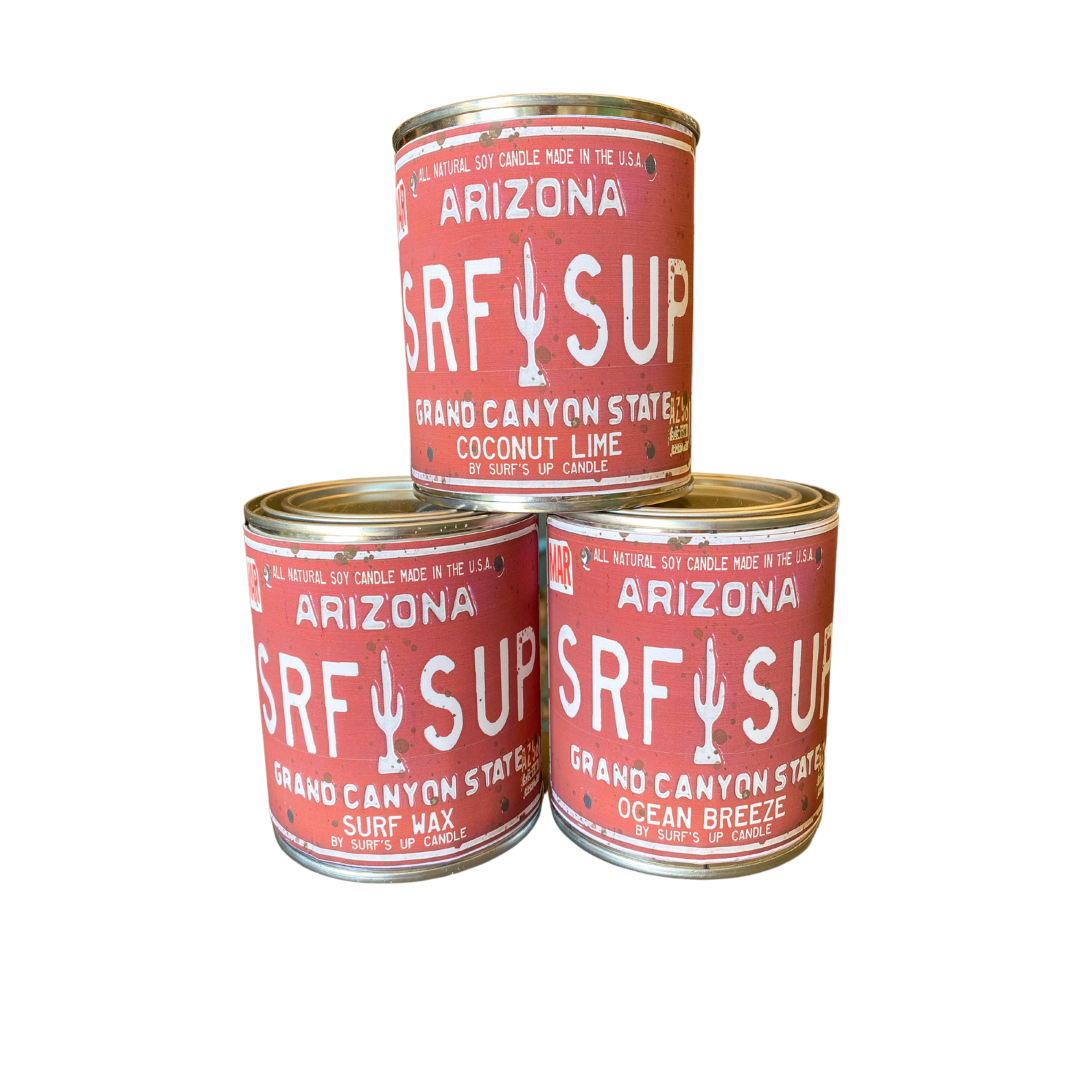 Arizona License Plate Paint Can Candle