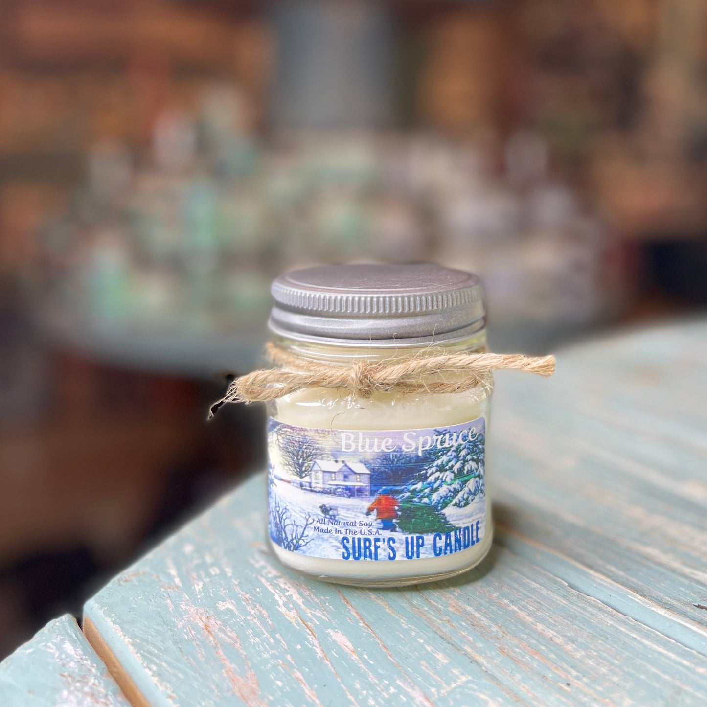 Blue Spruce Mason Jar Candle - Vintage Collection
