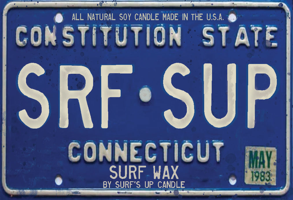 Connecticut License Plate Mason Jar Candle