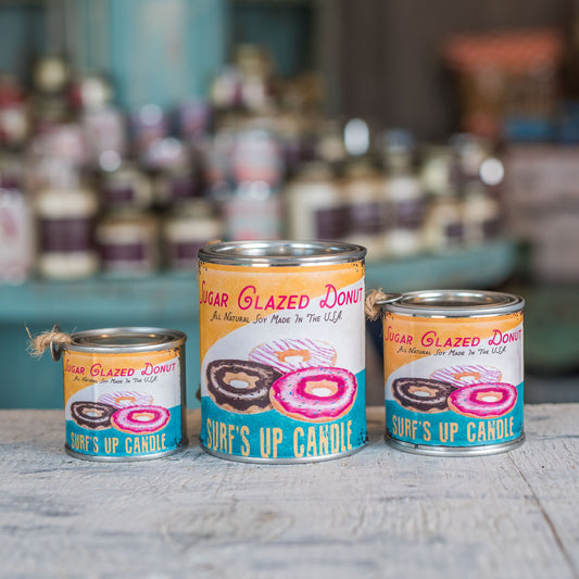 Glazed Donut Soy candle in a tin