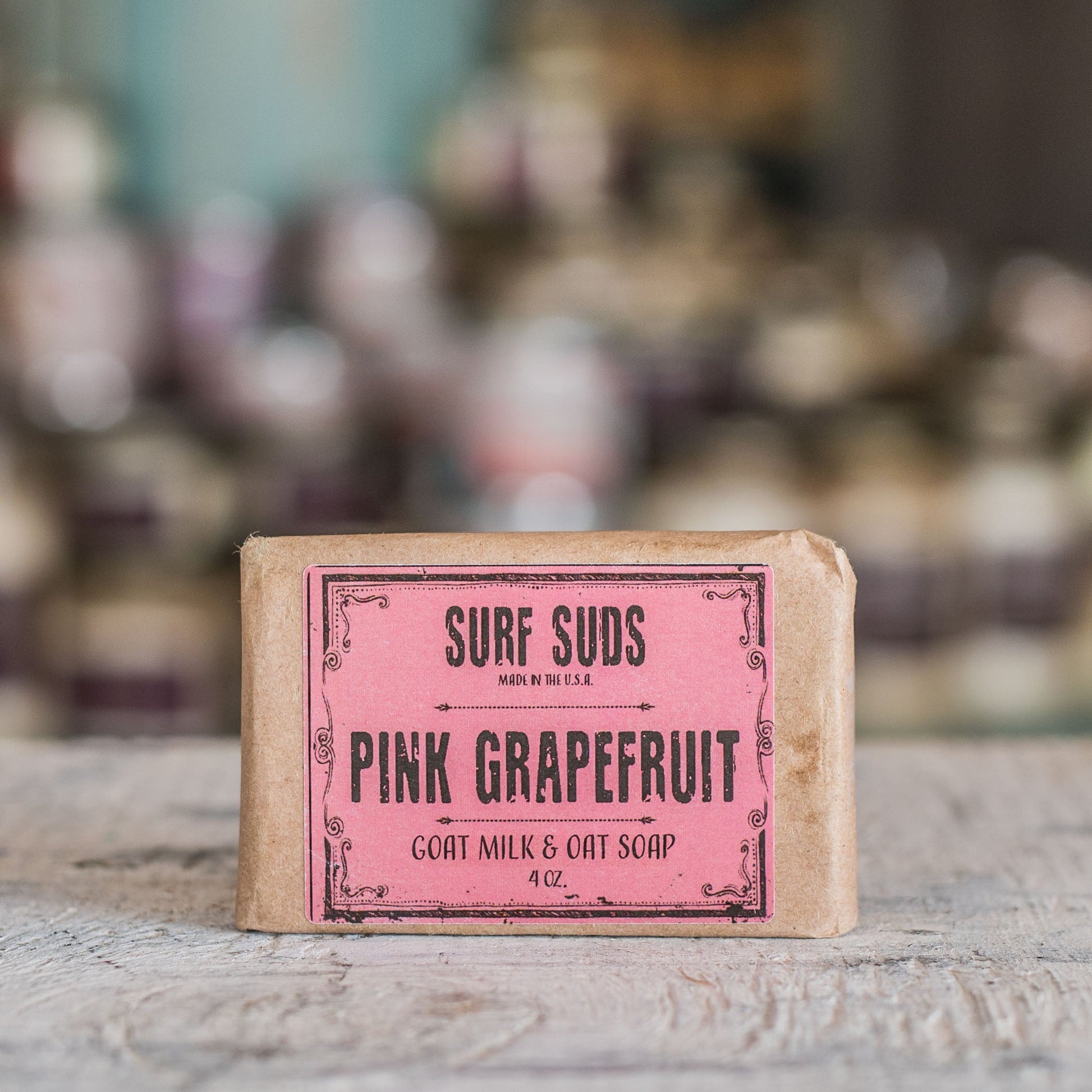 Pink grapefruit goats milk soap