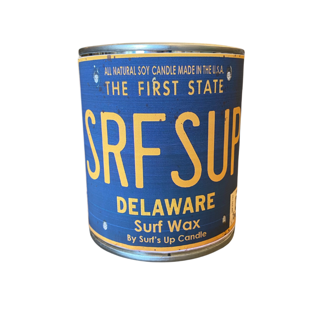 Delaware License Plate Paint Can Candle