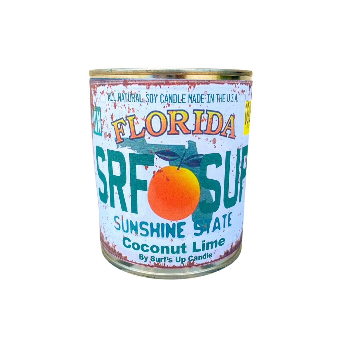 Florida License Plate Paint Can Candle