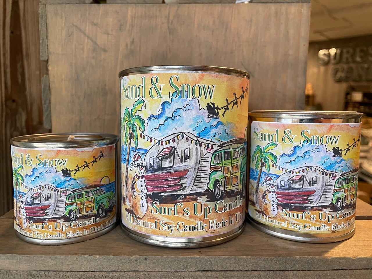 Sand & Snow Paint Can Candle - Vintage Collection