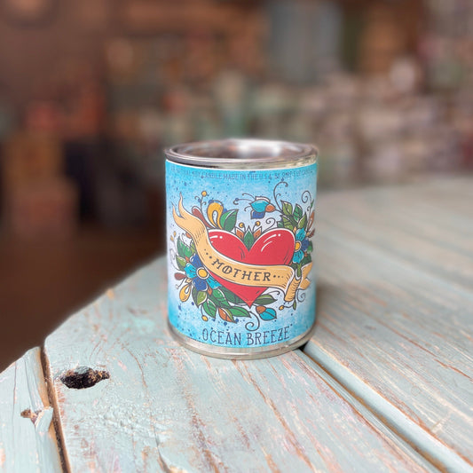 Ocean Breeze Tattoo Inspired Paint Can Candle - Mother's Day Collection