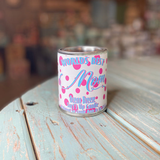 Ocean Breeze Pink Heart Paint Can Candle - Mother's Day Collection