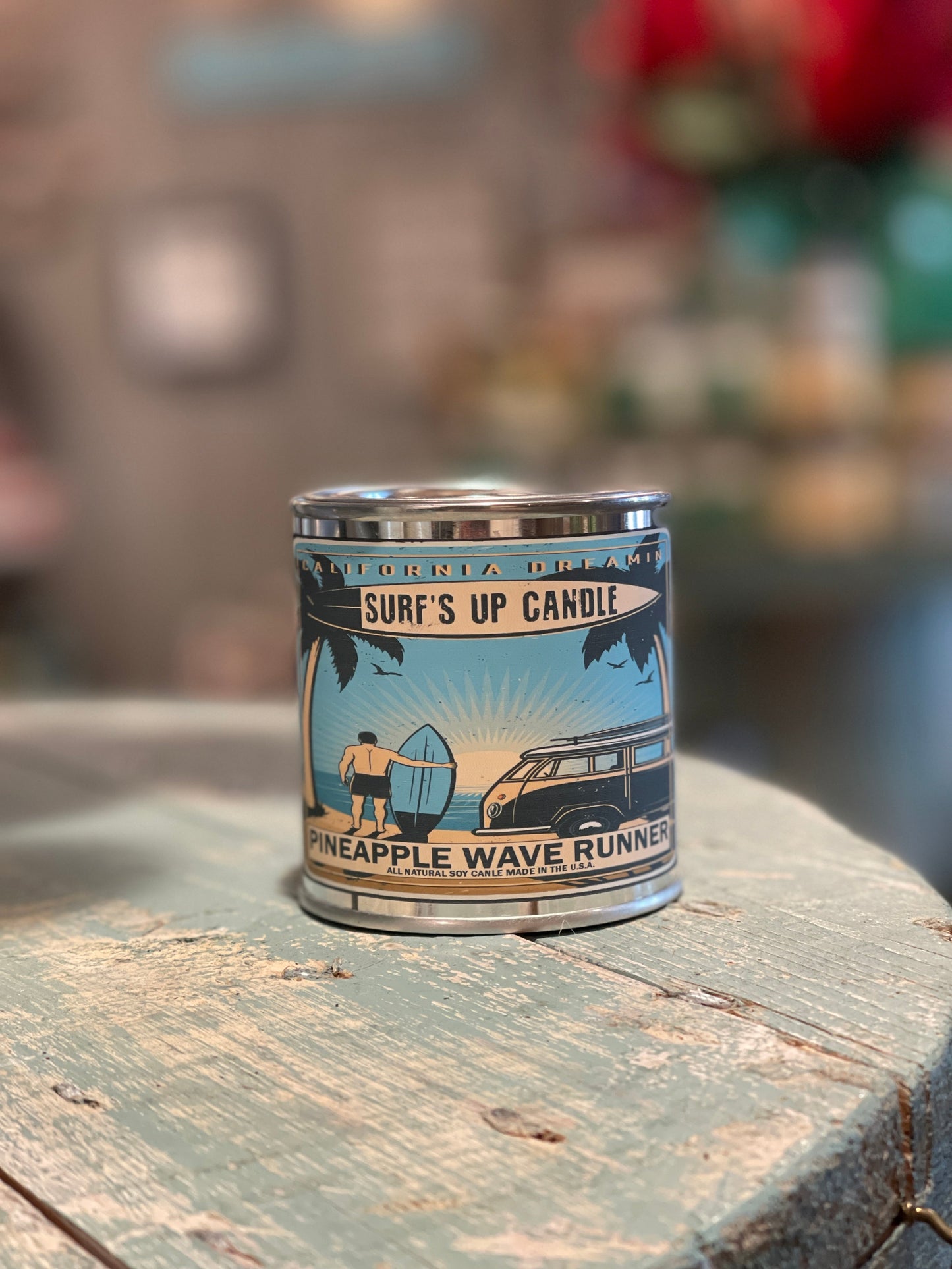 Pineapple Wave Runner Paint Can Candle - Vintage Collection