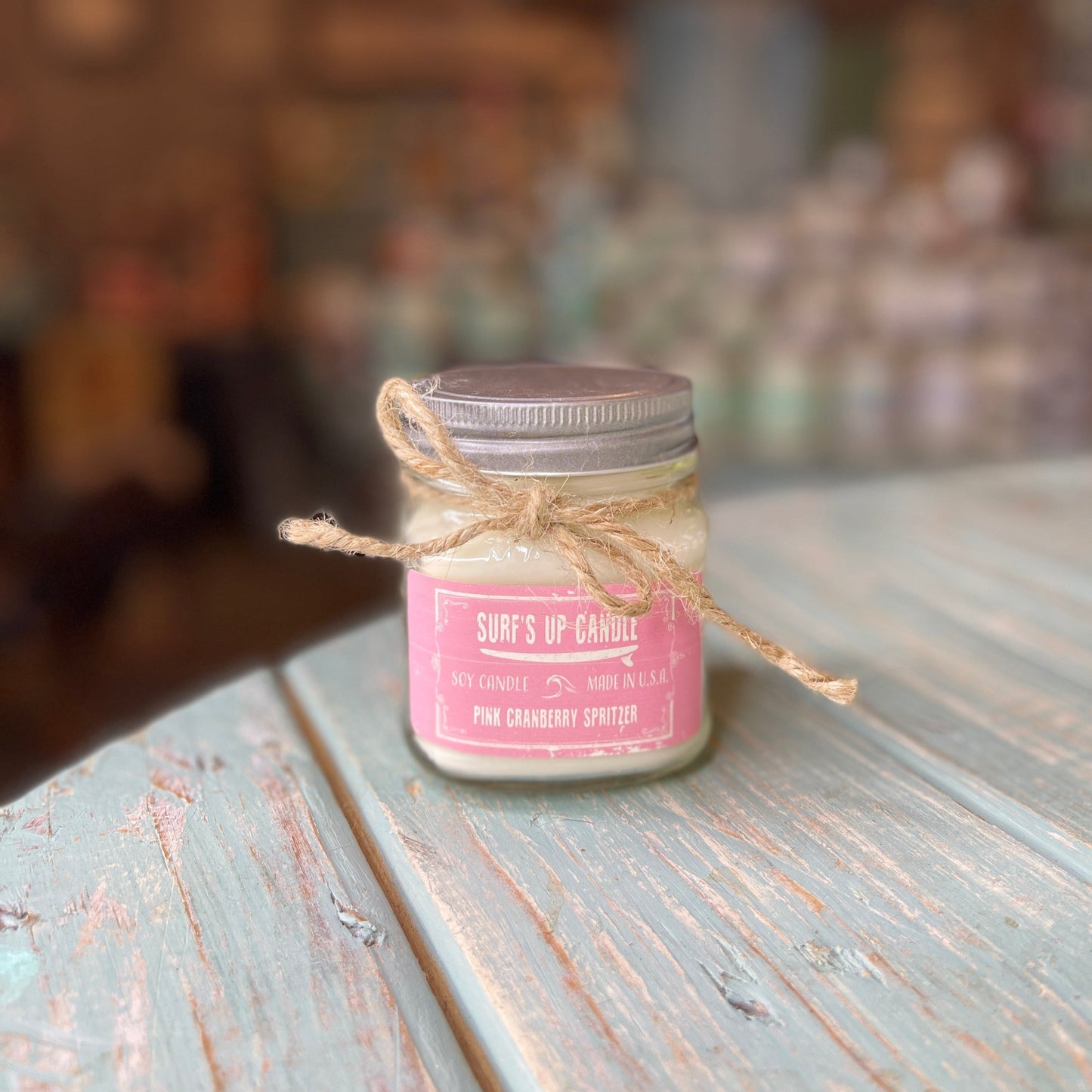 Pink Cranberry Spritzer Mason Jar Candle - Original Collection