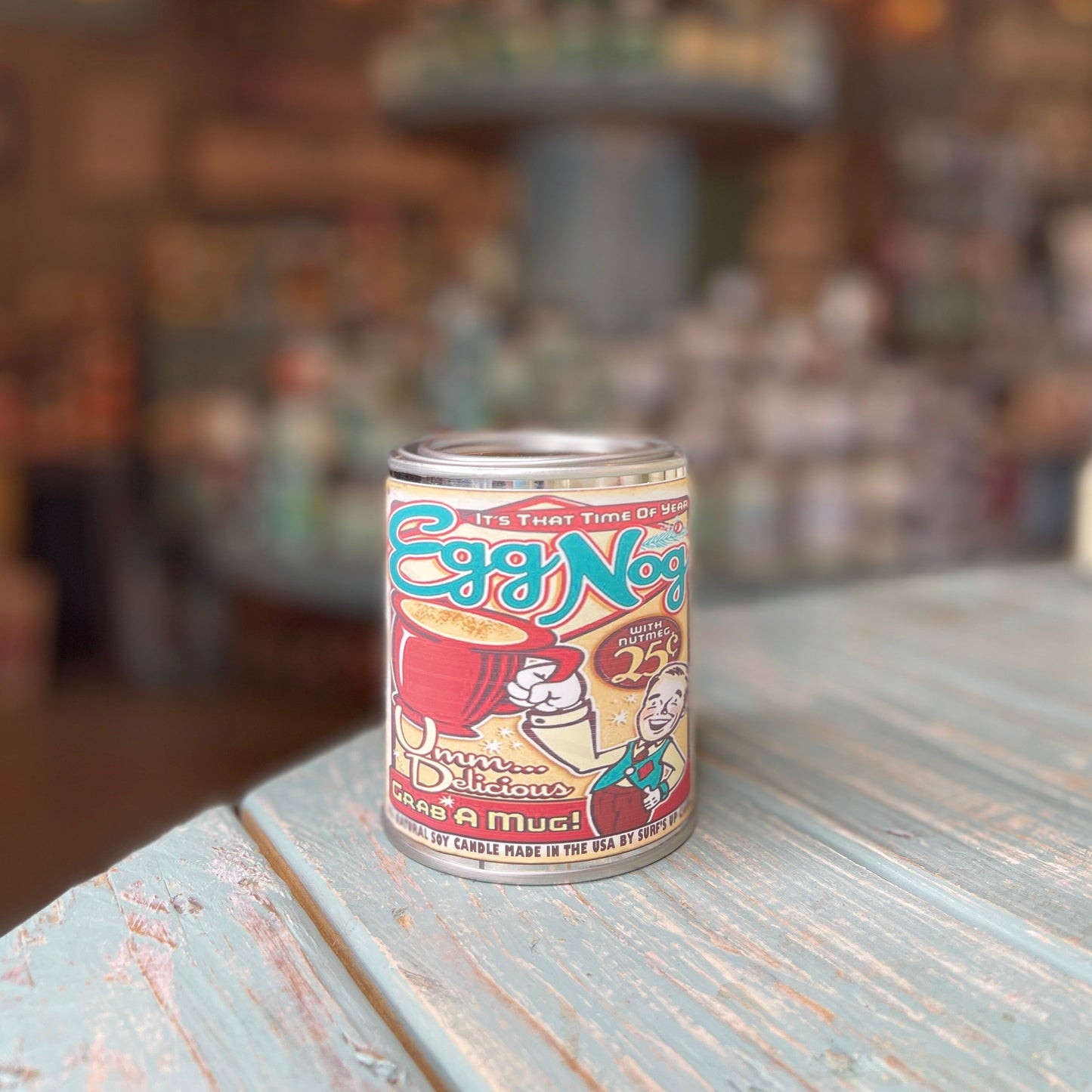 Snow Cream Eggnog Paint Can Candle - Vintage Collection