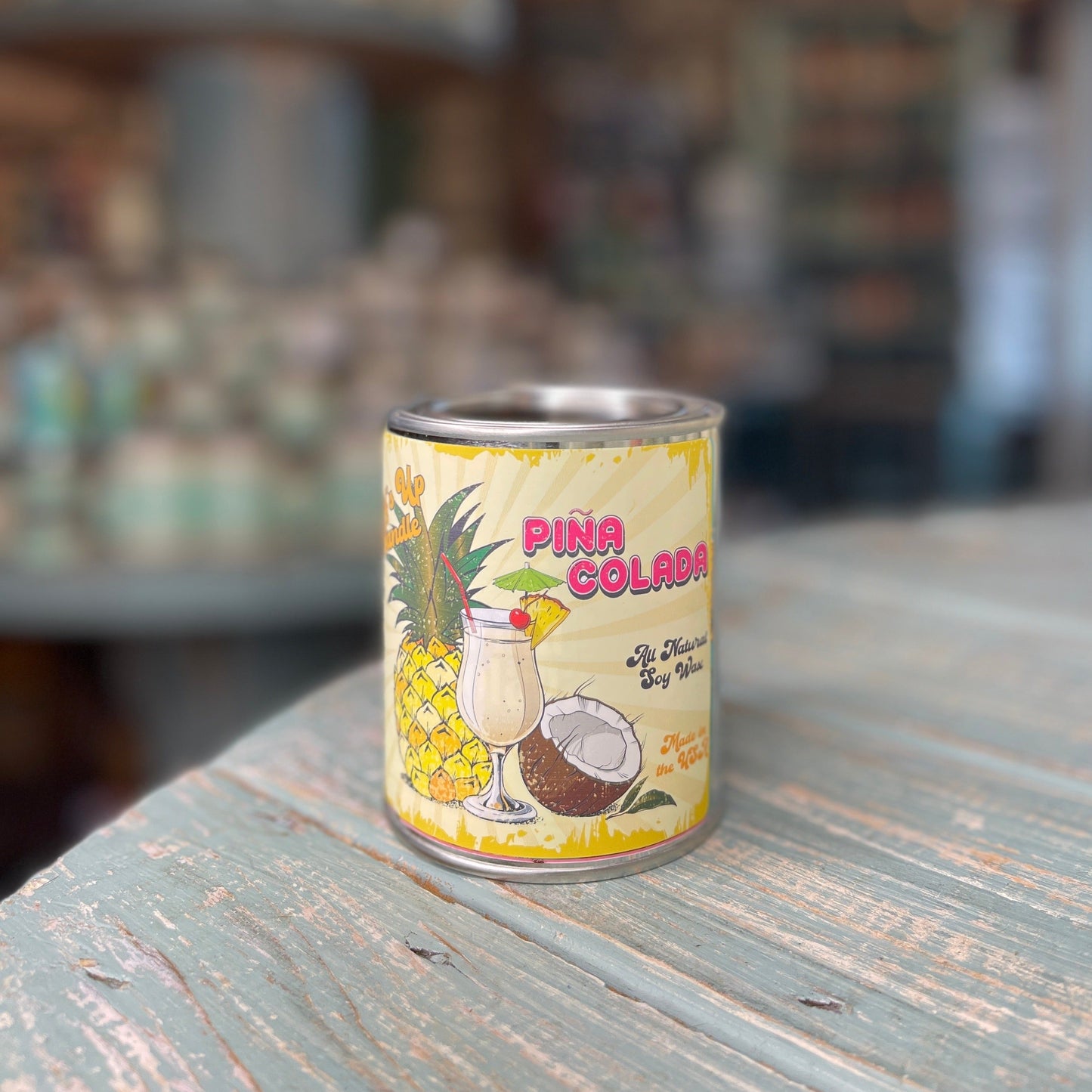 Pina Colada Paint Can Candle - Vintage Collection