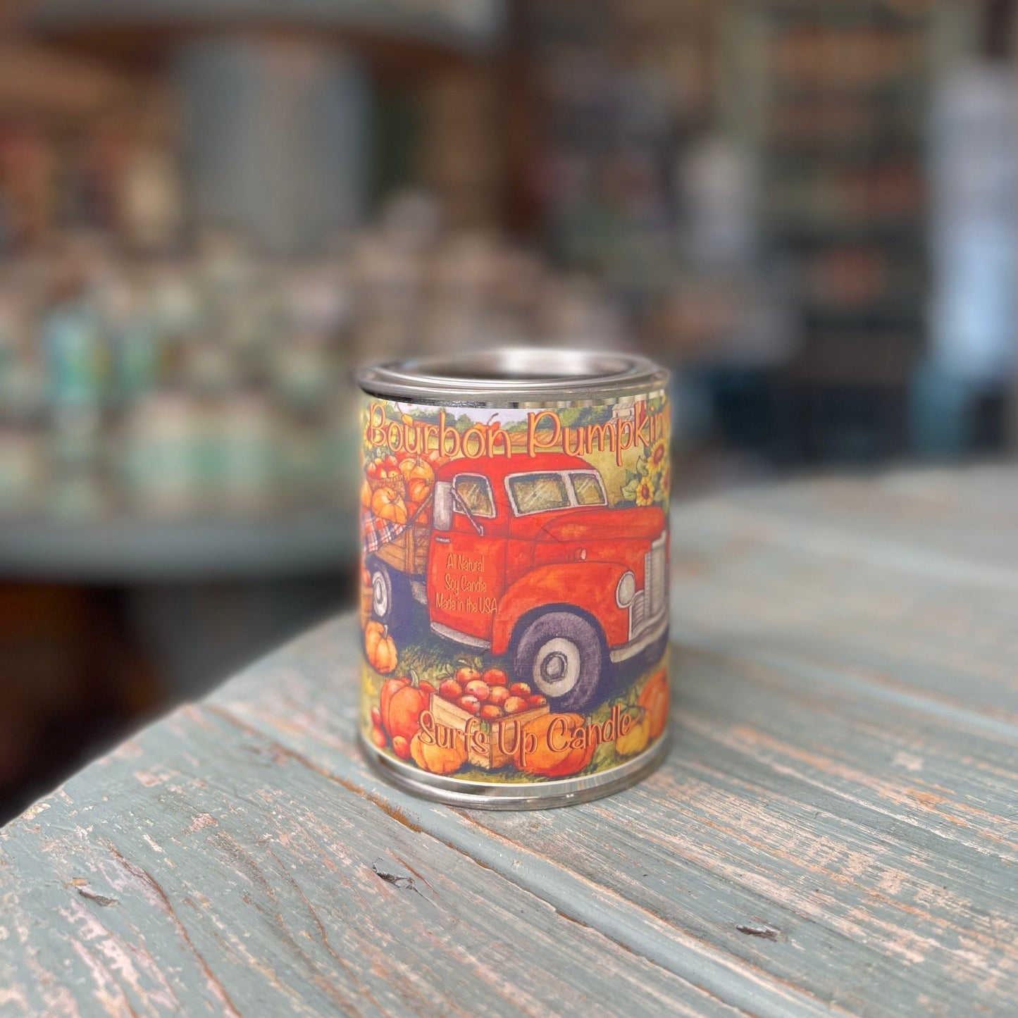 Bourbon Pumpkin Paint Can Candle - Vintage Collection