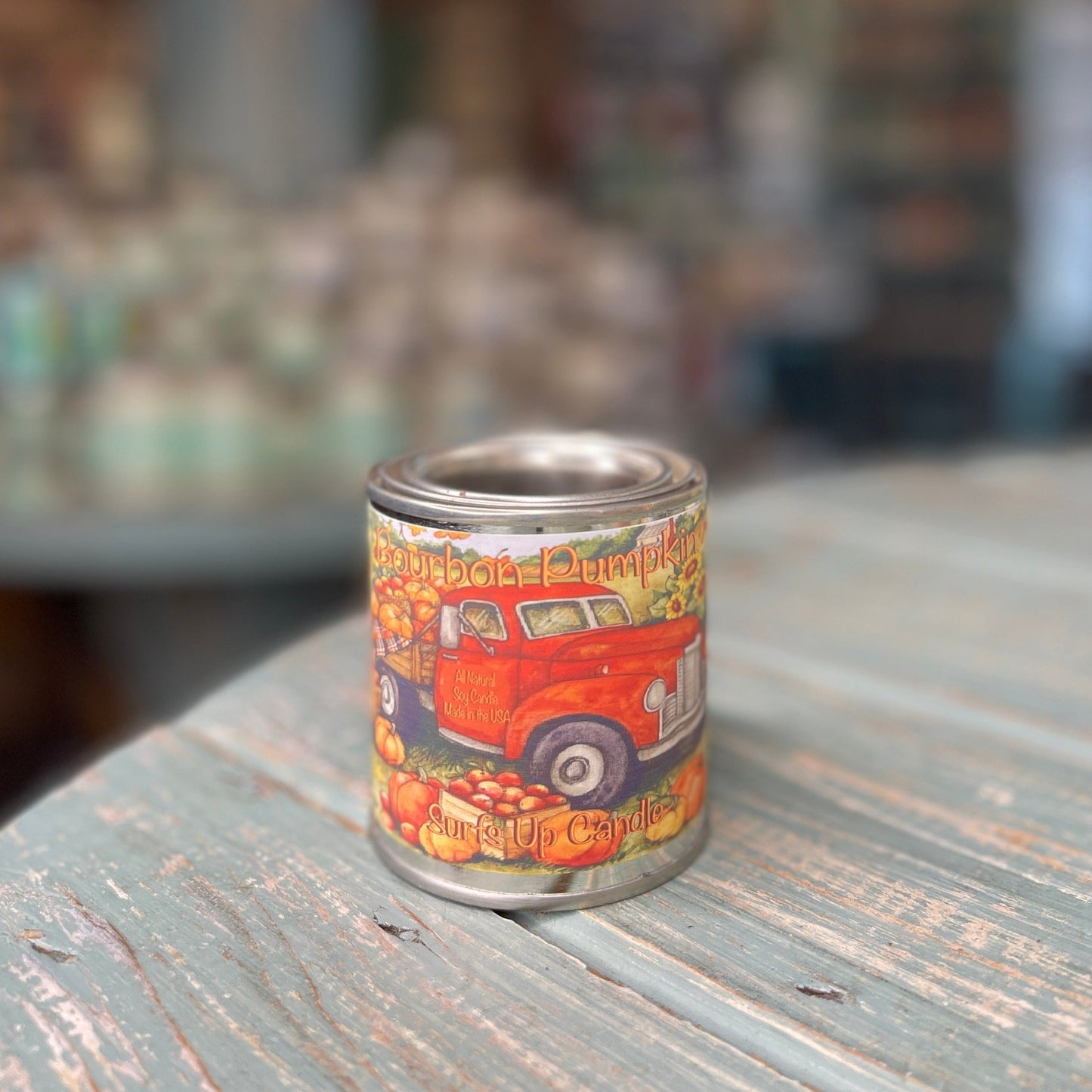 Bourbon Pumpkin Paint Can Candle - Vintage Collection