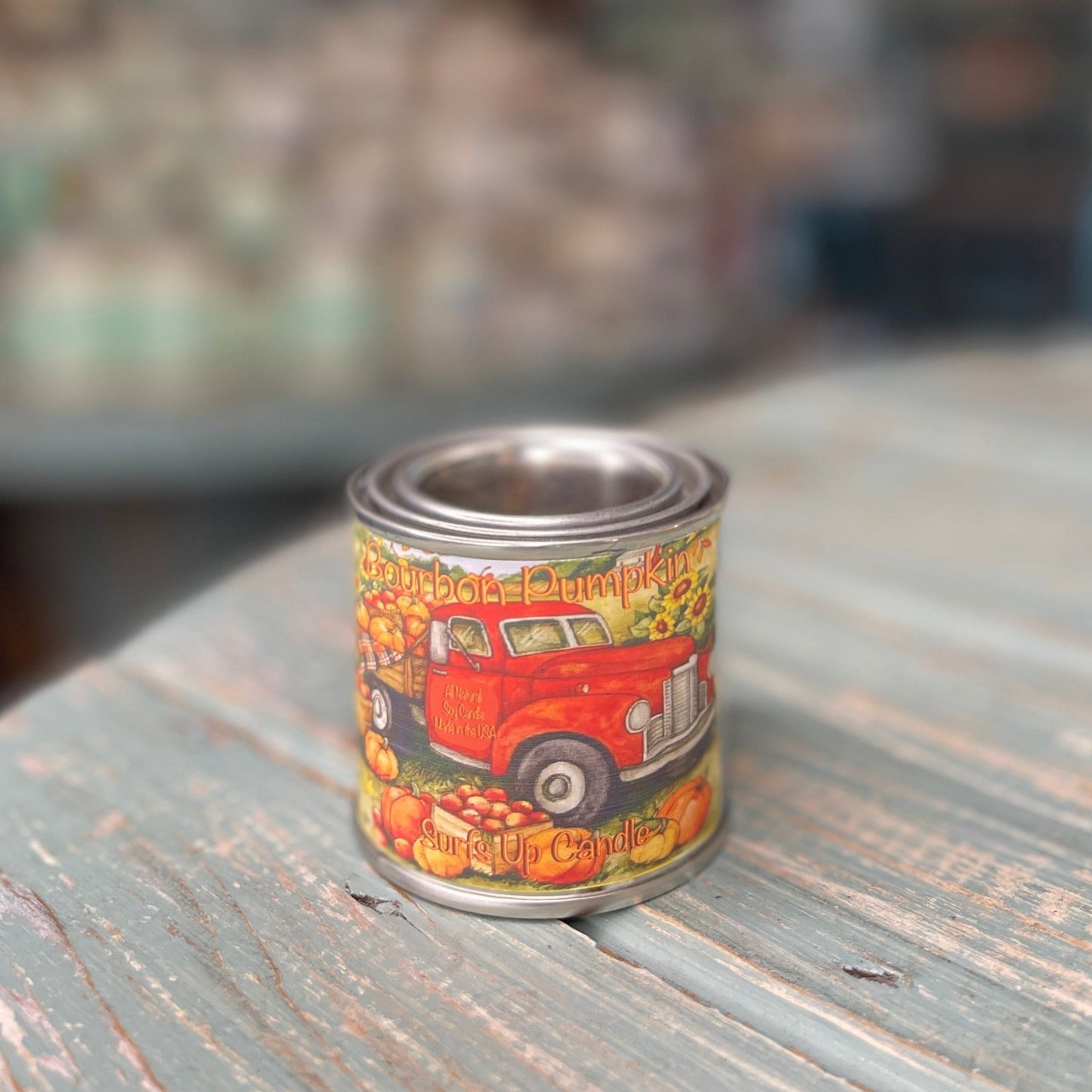 Bourbon Pumpkin Paint Can Candle - Vintage Collection