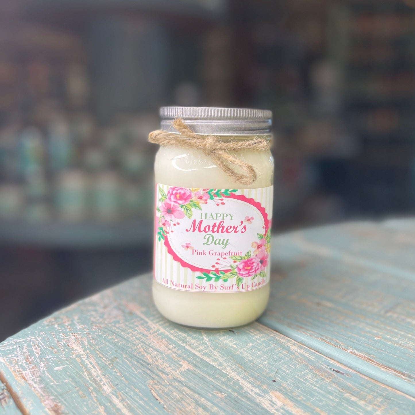 Pink Grapefruit Mason Jar Candle - Mother's Day Collection