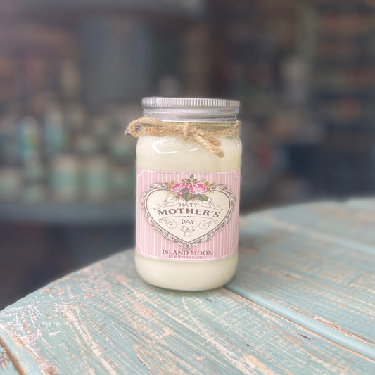 Hearts Island Moon Mason Jar Candle - Mother's Day Collection