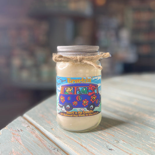 Winter Forest Truckin' Mason Jar Candle - Grateful Dead Inspired Collection