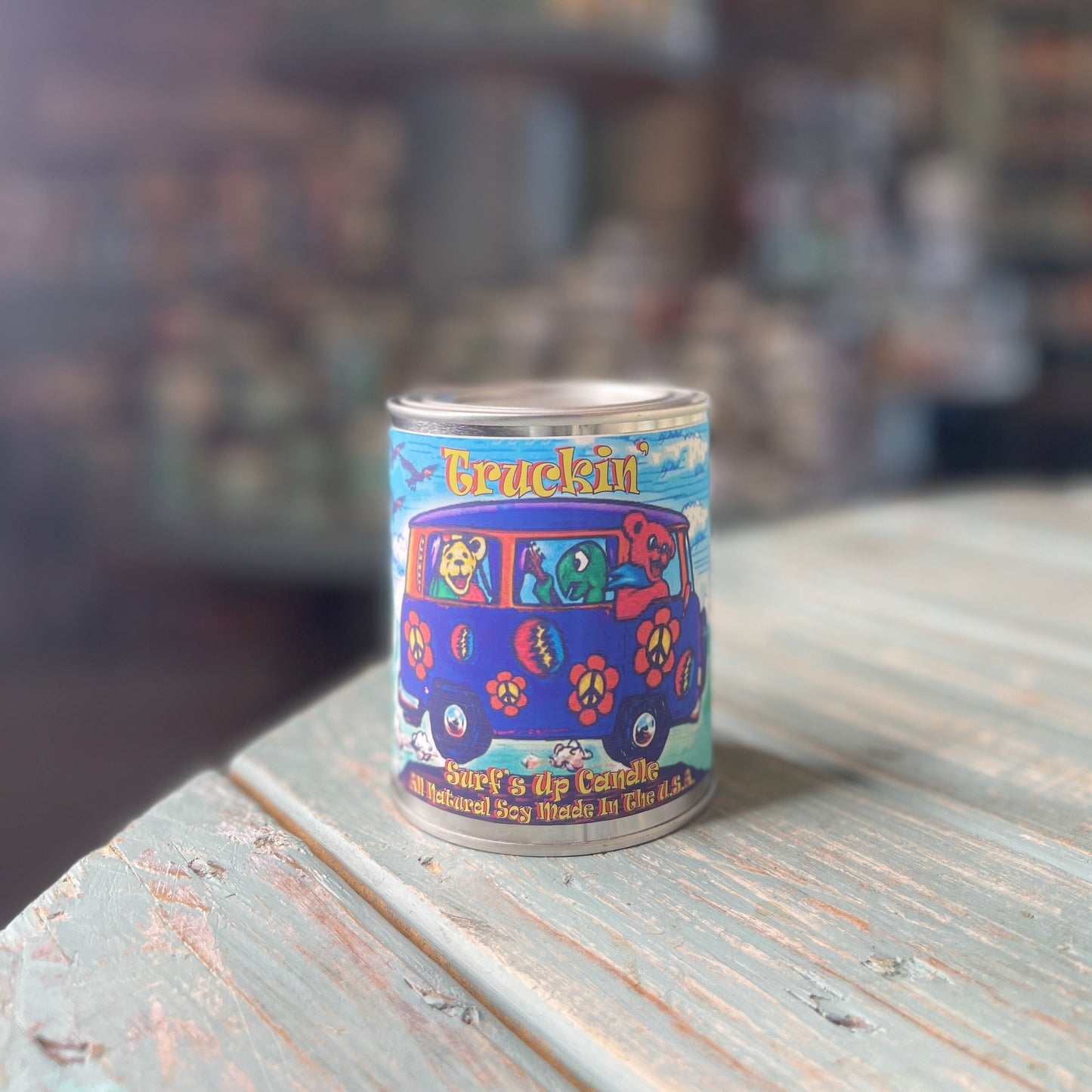 Winter Forest Truckin' Paint Can Candle - Grateful Dead Inspired Collection