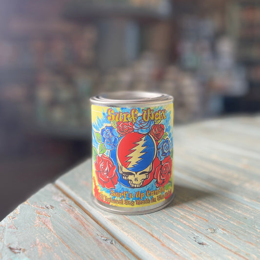 Surf Wax Skull Paint Can Candle - Grateful Dead Inspired Collection