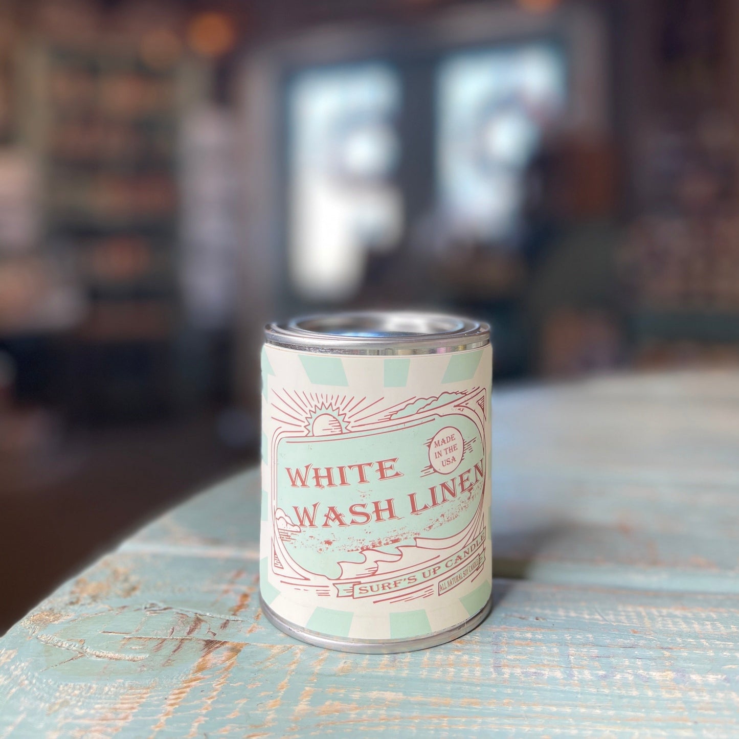 White Wash Linen Can Candle - Vintage Collection