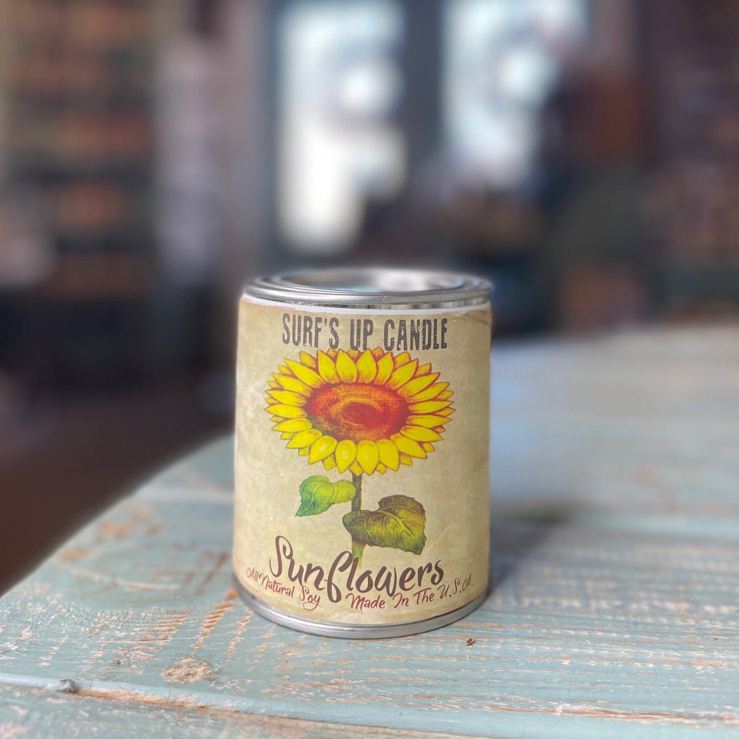 Sunflowers Paint Can Candle - Vintage Collection