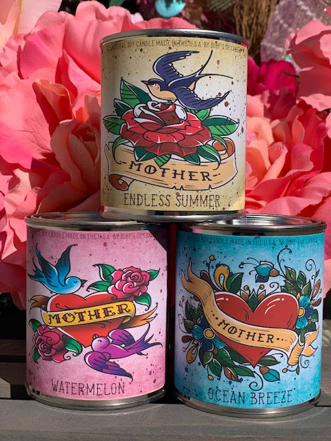 Mother's Day Tattoo Inspired Pint Paint Can Candle