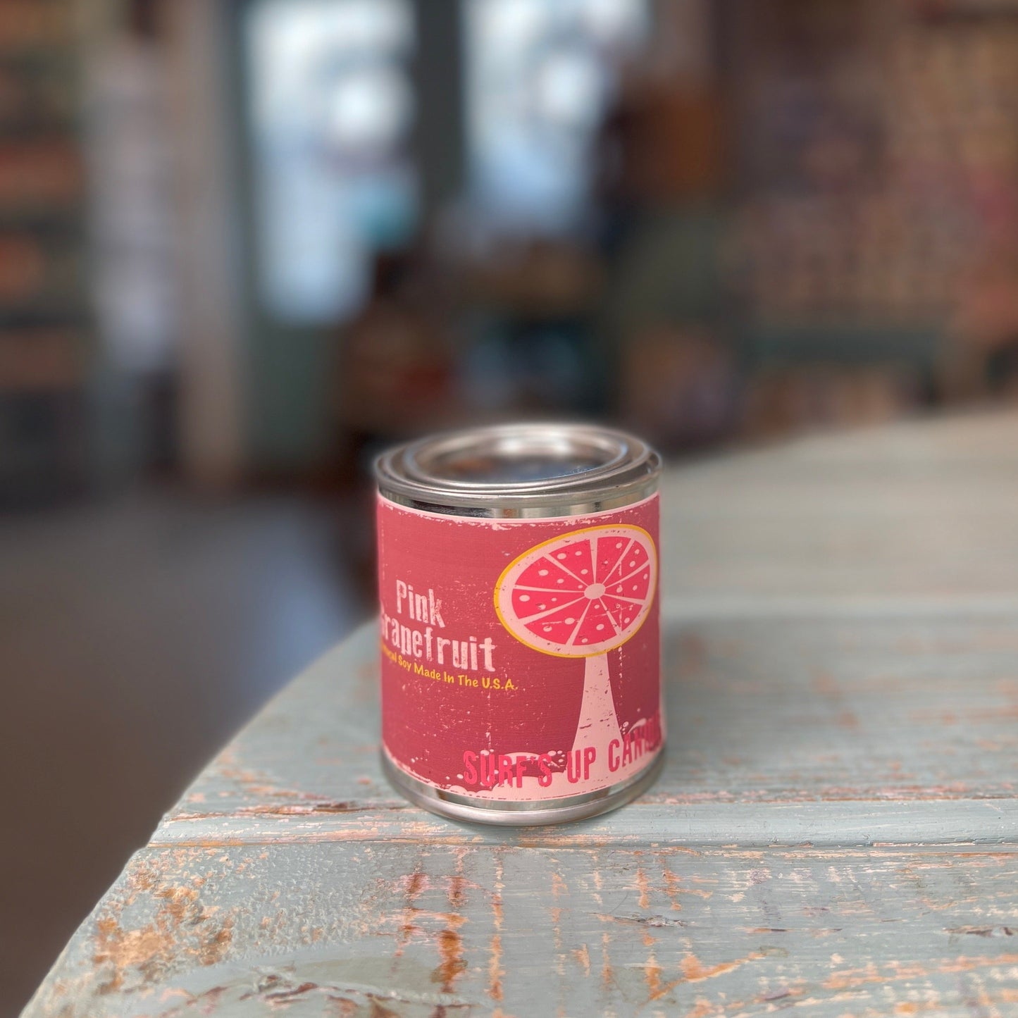 Pink Grapefruit Paint Can Candle- Vintage Collection