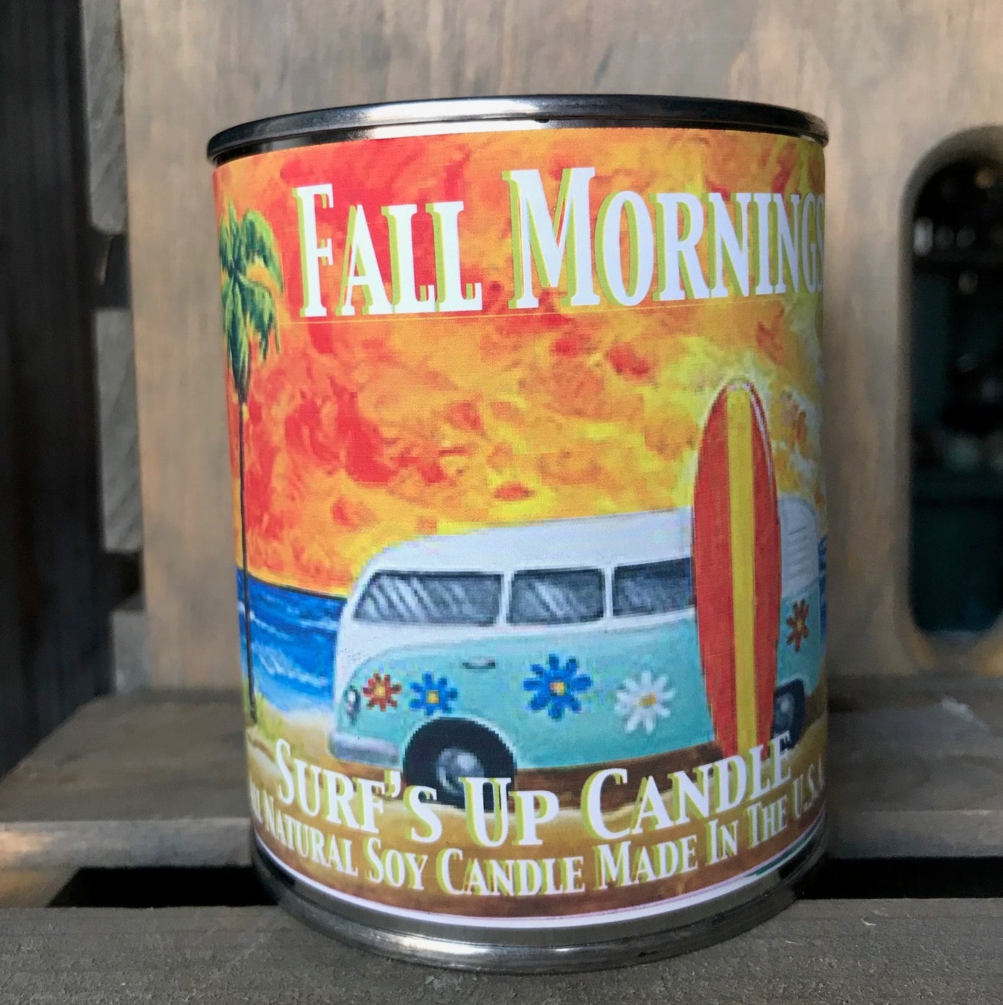 Fall Mornings Paint Can Candle