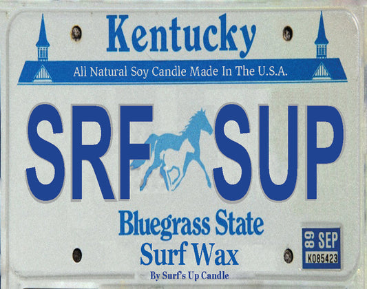 Kentucky License Plate Paint Can Candle