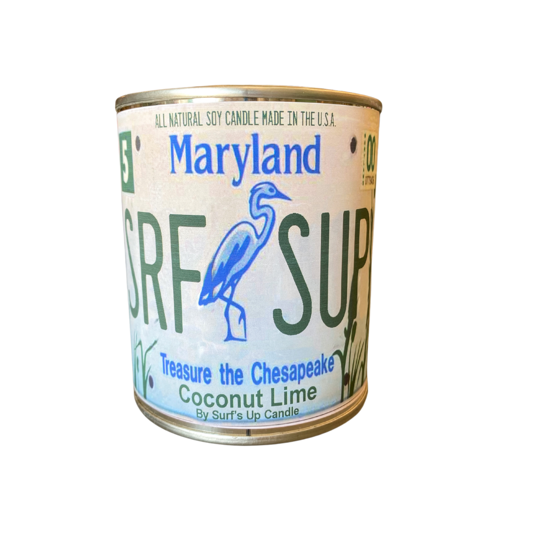 Maryland License Plate Paint Can Candle