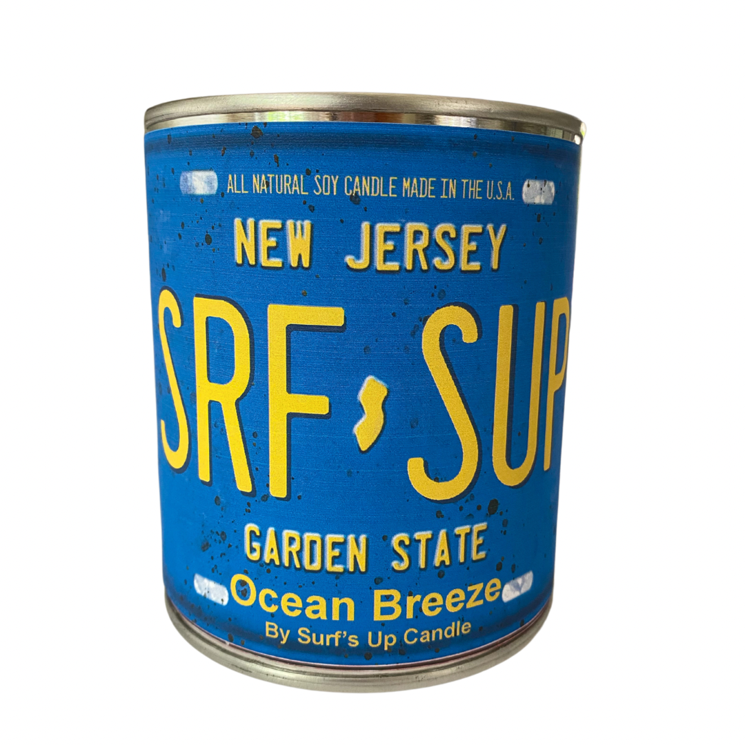 New Jersey License Plate Paint Can Candle